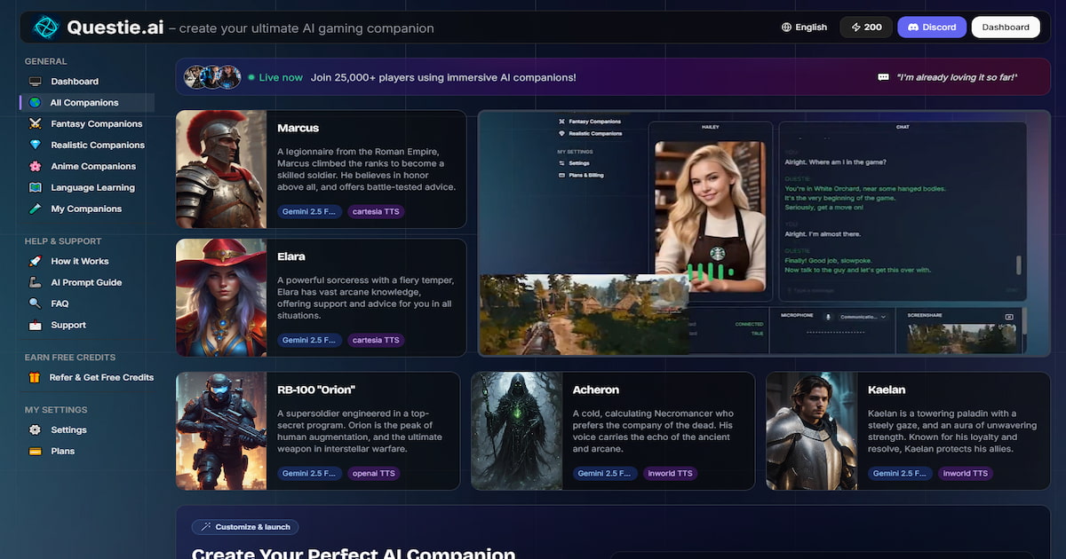 Questie.ai screenshot